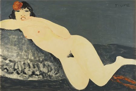 Salvatore Fiume "Modella cinese" 1990
olio su masonite
cm 72x108
Firmato in alto