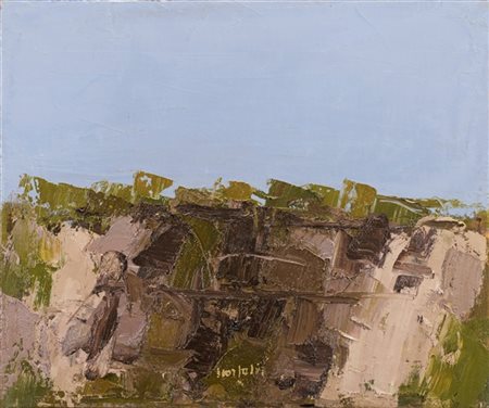 Ennio Morlotti "Rocce" 1983
olio su tela
cm 50x60
Firmato in basso al centro
Fir
