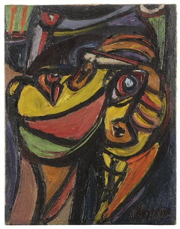 Gianni Dova "Senza titolo" 1947
olio su tela
cm 45x35
Firmato in basso a destra