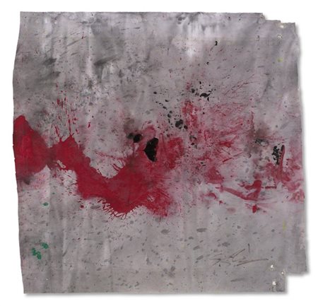 Shozo Shimamoto "Helicopter performance Work 11" 2005
tecnica mista su tela
cm 9