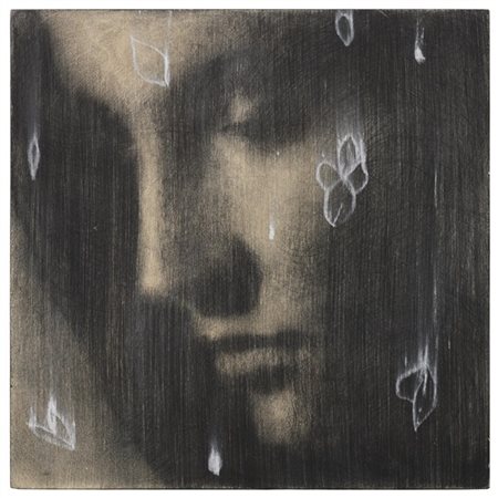 Omar Galliani "Fiori bianchi fiori neri" 2009
matita e pastello su tavola
cm 30x