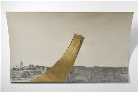 Arturo Vermi "Esodo" 1977
tecnica mista su pannello ricurvo
cm 100x178,5x48
Firm