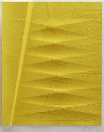Agostino Bonalumi "Giallo" 1972
tempera su carta estroflessa
cm 31,5x25
Firmato