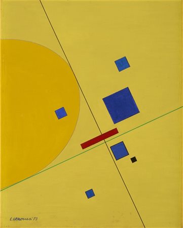 Luigi Veronesi "Costruzione 6-Variante L" 1973
tempera su masonite
cm 50x40
Firm