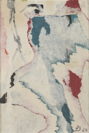 FRANÇOIS DUFRENE "Senza titolo" 1964
decollage
cm 14,5x10
Firmato e datato 64 in