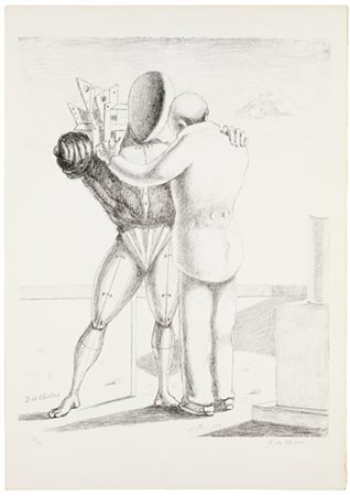 Giorgio De Chirico "Il ritorno del figliuol prodigo II" 1969
litografia
cm 70x50