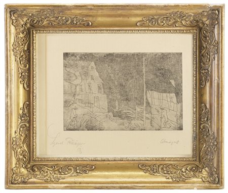 LYONEL FEININGER "Abendgruss" 1917
acquaforte
(lastra cm 14x21,7; foglio cm 25x3