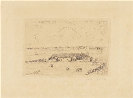 James Ensor "Ferme flamande" 1888
acquaforte
(lastra cm 8,3x12; foglio cm 13x18)