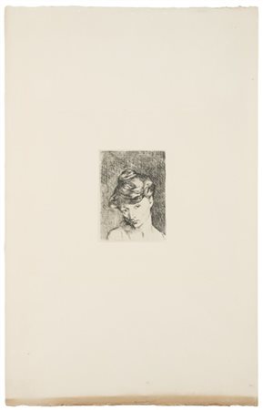 PABLO PICASSO "Tête de Femme: Madeleine" 1905
acquaforte
(lastra cm 12x8,8; fogl
