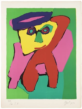 Karel Appel "Cozy Face" 1970
litografia a colori su carta Arches
cm 78x59
Firmat