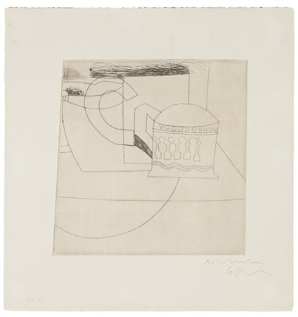 BEN NICHOLSON "Small still Life" 1967
acquaforte e puntasecca
cm 32x31
Firmata,