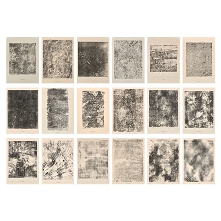 JEAN DUBUFFET "Territoires" 1959
portfolio contenente 18 litografie stampate su