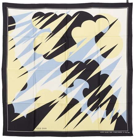 GIACOMO BALLA "Senza titolo" 
foulard in seta
cm 86x84
Numerato 176/180 in basso