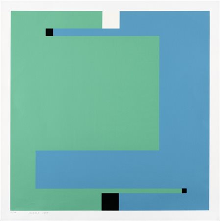 Bruno Munari "Negativo Positivo" 1995
serigrafia a colori
cm 70x70
Firmata, data