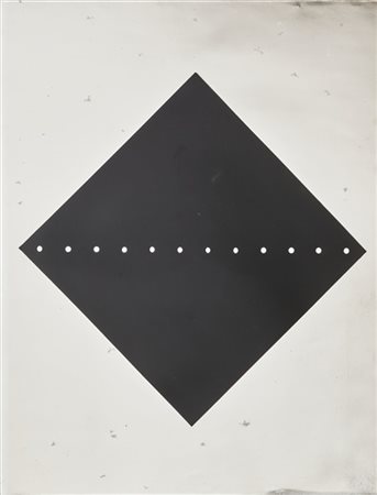 Lucio Fontana "Concetto Spaziale" 1967
serigrafia stampata in nero su plastica t