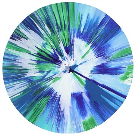 DAMIEN HIRST "Spin Painting" 2009
acrilico su carta
d cm 53
Creato con la collab