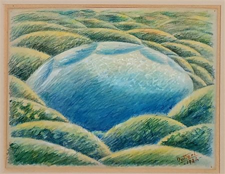 Gerardo Dottori “Paesaggio con lago” 1924