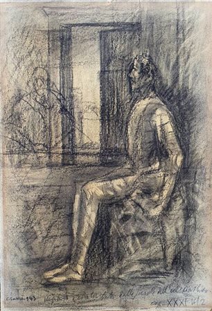 Carlo Carrà “Donna seduta” 1943