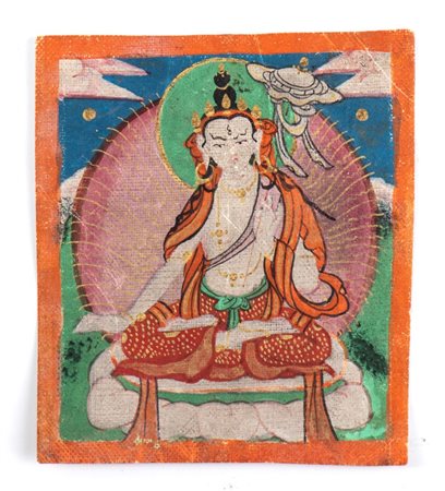  
Piccolo Thanka, Tibet, XX secolo XX secolo
 mm 70 x 60
