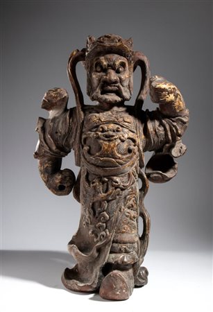  
Figura di Guan Yu in legno. Cina, XX secolo 
 Altezza cm 56 