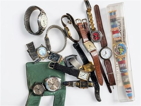 Lotto di orologi da polso assortiti, inclusi modelli Swatch, Yuncal e Montine