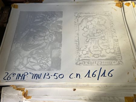  Lotto di venti autori diversi prove litografiche arte moderna realizzate mediante un processo litografico 
