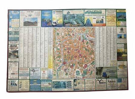 Street Art & Commerce: Grande Pannello Cartografico Vintage da Parete cm 110x100