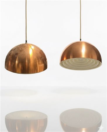 Lampada a sospensione Space Age in rame – Design anni '70 cm 32circa