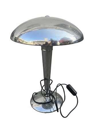 Lampada da Tavolo Vintage "Mushroom" in Acciaio Cromato – Stile Space Age, Anni '70