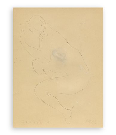 MARINO MARINI (1901-1980) - Nudo sdraiato, 1943