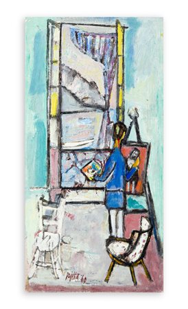 GUIDO PAJETTA (1898-1987) - Pittore in un interno, 1960