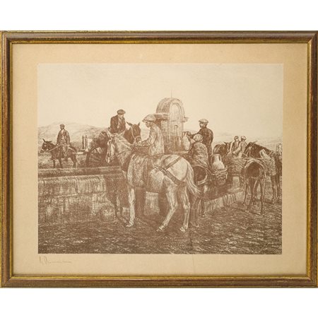 Roberto Rimini (Palermo 1888 - 1971)  - Abbeveratoio a Palagonia