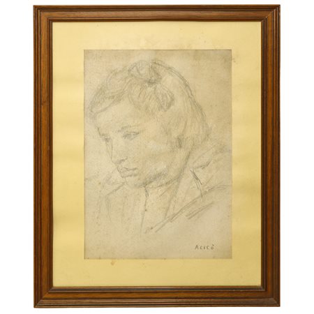 Giovanni Alicò (Catania 1906 - Milano 1971)  - Volto di donna