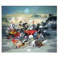 Jean Calogero (Catania 1922 - Acicastello 2001)  - Fantasia con scontro tra cavalieri, 20° secolo