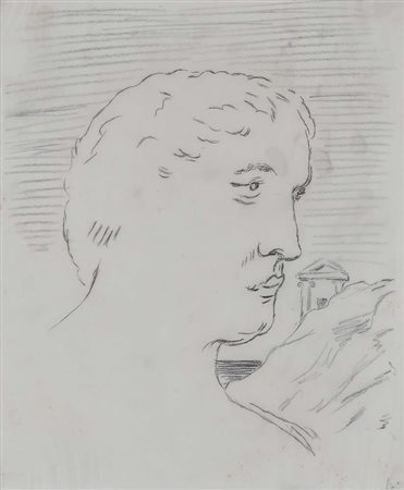 Giorgio De Chirico (Volo 1888 - Roma 1978) Il Ritornante Disegno a matita...