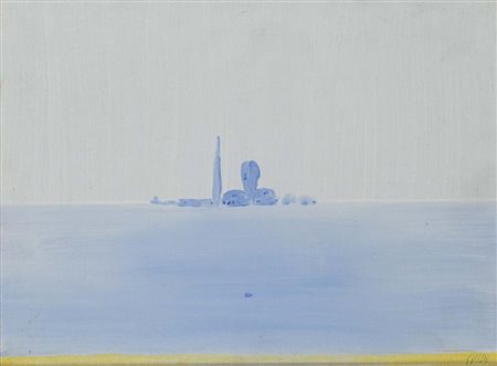 Virgilio Guidi (Roma 1891 - Venezia 1984) San Giorgio, Venezia Olio su tela...