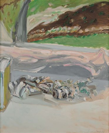 Piero Guccione (Scicli 1935 - Modica 2018) Interno esterno Olio su tela cm...