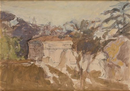 Alberto Sughi (Cesena 1928 - Bologna 2012) La casa fra gli alberi Tecnic...