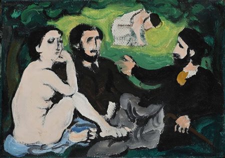 Domenico Cantatore (Ruvo Di Puglia 1906 - Parigi 1998) da Manet Olio su tela...