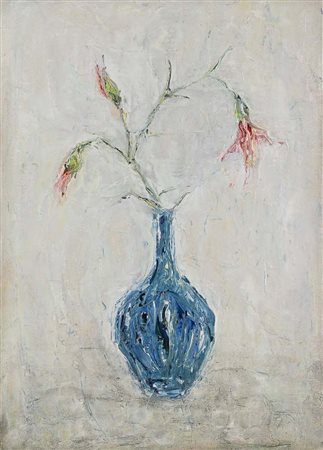 Giovanni Stradone (Nola 1911 - Roma 1981) Garofano Olio su cartone telato cm...