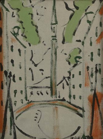 Giulio Turcato (Mantova 1912 - Roma 1995) Venezia Olio su tela cm 40x30 - in...