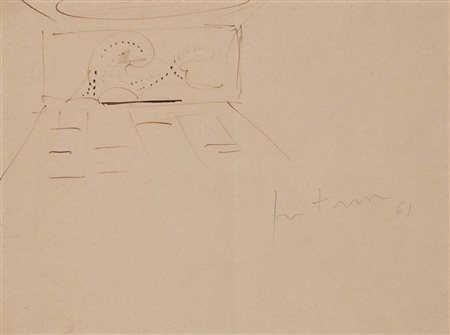 Lucio Fontana (Rosario Argentina 1899 - Varese 1968) Studi per parete China...