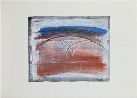 Guido Strazza (Santa Fiora 1922) Arco - dalla serie Segni di Roma Tecnica...