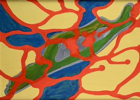 Giulio Turcato (Mantova 1912 - Roma 1995) Reticolo Olio su tela cm 50x70 - in...