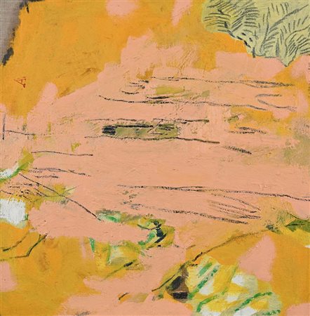 Elisa Montessori (Genova 1931) Albero Rosa A Olio su tela cm 50x50 1990 Firma...