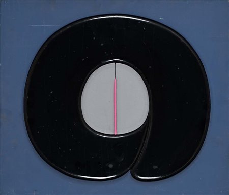 Shu Takahashi (Hiroshima 1930) Meditazione Blu Nitro e acrilico su tavola cm...