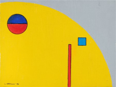 Luigi Veronesi (Milano, 1908 - 1998) Senza titolo, 1997 Olio su tela, cm...