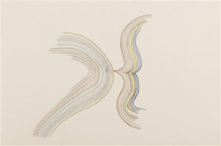 Mario Ceroli (Castelfrentano (Ch), 1938) Onde gravitazionali, 2017 Tela tesa...