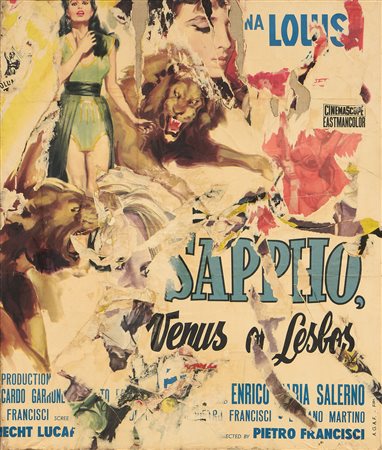 Mimmo Rotella (Catanzaro, 1918 - Milano, 2006) Venus, 1961 Décollage su tela,...