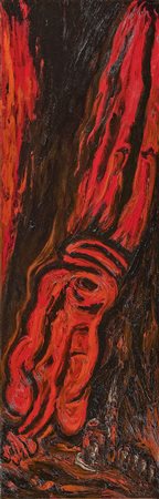 Enzo Cucchi (Morro d'Alba (An), 1949) Danza barbara, 1982 Olio su tela, cm...